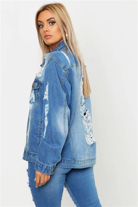 distressed jean jacket oversized